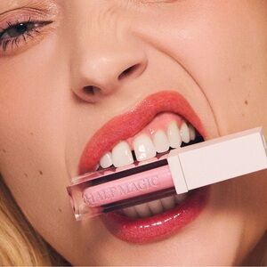 Two (2) MAGIC DRIP glitter lipglosses Y2K Cherub Pink BNIB, Retail $22.50 EACH